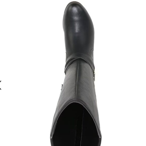 New Dr Scholl's Rate Tall Boot black leather knee-high riding boot elastic 6 - Picture 5 of 9